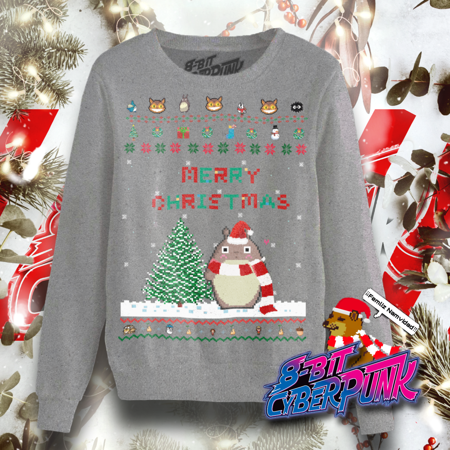 Ugly Sweater Totoro (Grey)